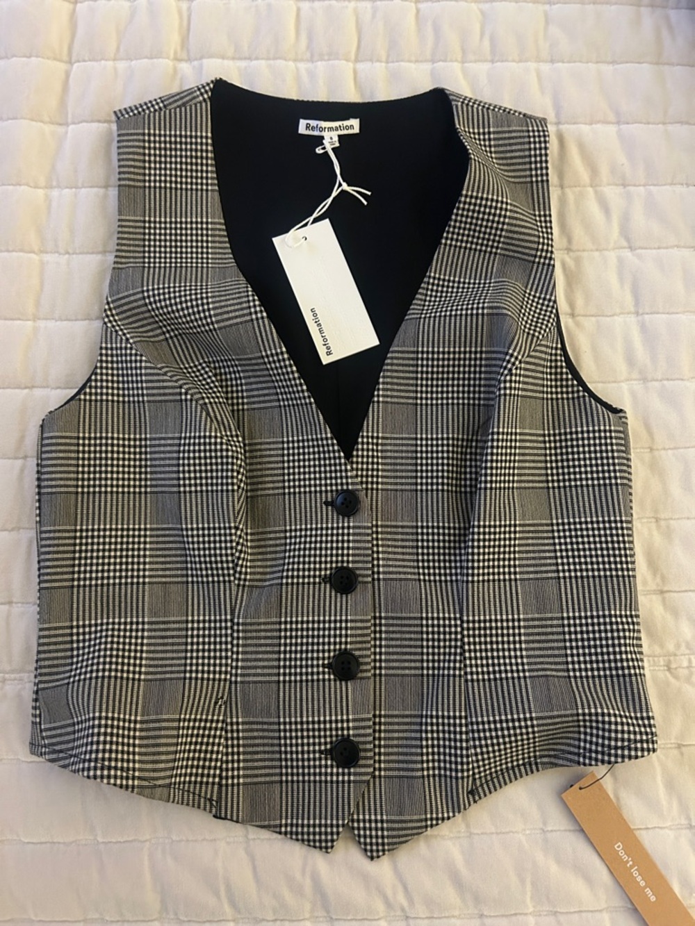 REFORMATION Plaid Vest
